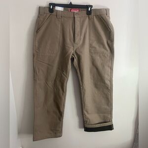Coleman Bonded Fleece Lined Canvas Utility Pant - Size 38x30
